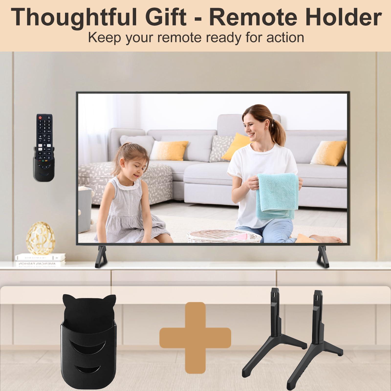 Maozhren TV Stand for Samsung TV Legs Replacement, for UN50TU7000FXZA UN50TU700DFXZA UN55TU7000FXZA UN55TU700DFXZA UN58TU7000FXZA UN58TU700DFXZA UN50TU8000FXZA LH55BETHLGFXGO, Only for Models We Listed, Black