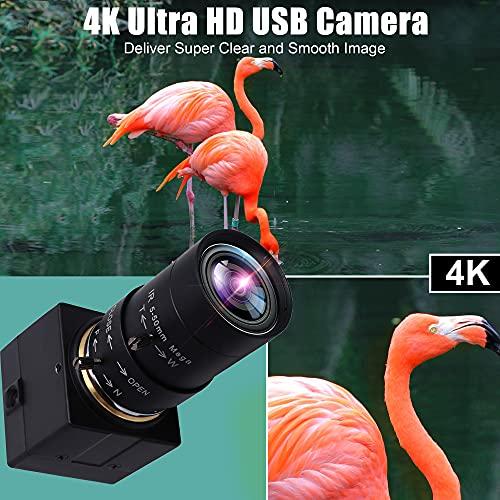 SVPRO SVPRO Webcam 4K Ultra HD Web Camera 10X Optical Zoom Camera with 5-50mm Varifocal Lens, 3840x2160@30fps Super High Definition Cameras for Computers/Laptop/Desktop, Sony IMX415 Sensor USB Camcorder