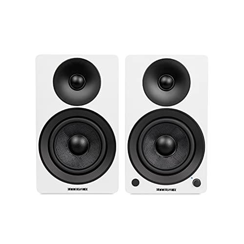 Fluance Fluance RT81 Elite High Fidelity Vinyl Turntable (White) with Ai41 Powered 5" Stereo Bookshelf Speakers (Lucky Bamboo), Diamond Stylus, Belt Drive, Built-in Preamp, 90W Class D Amplifier, Bluetooth