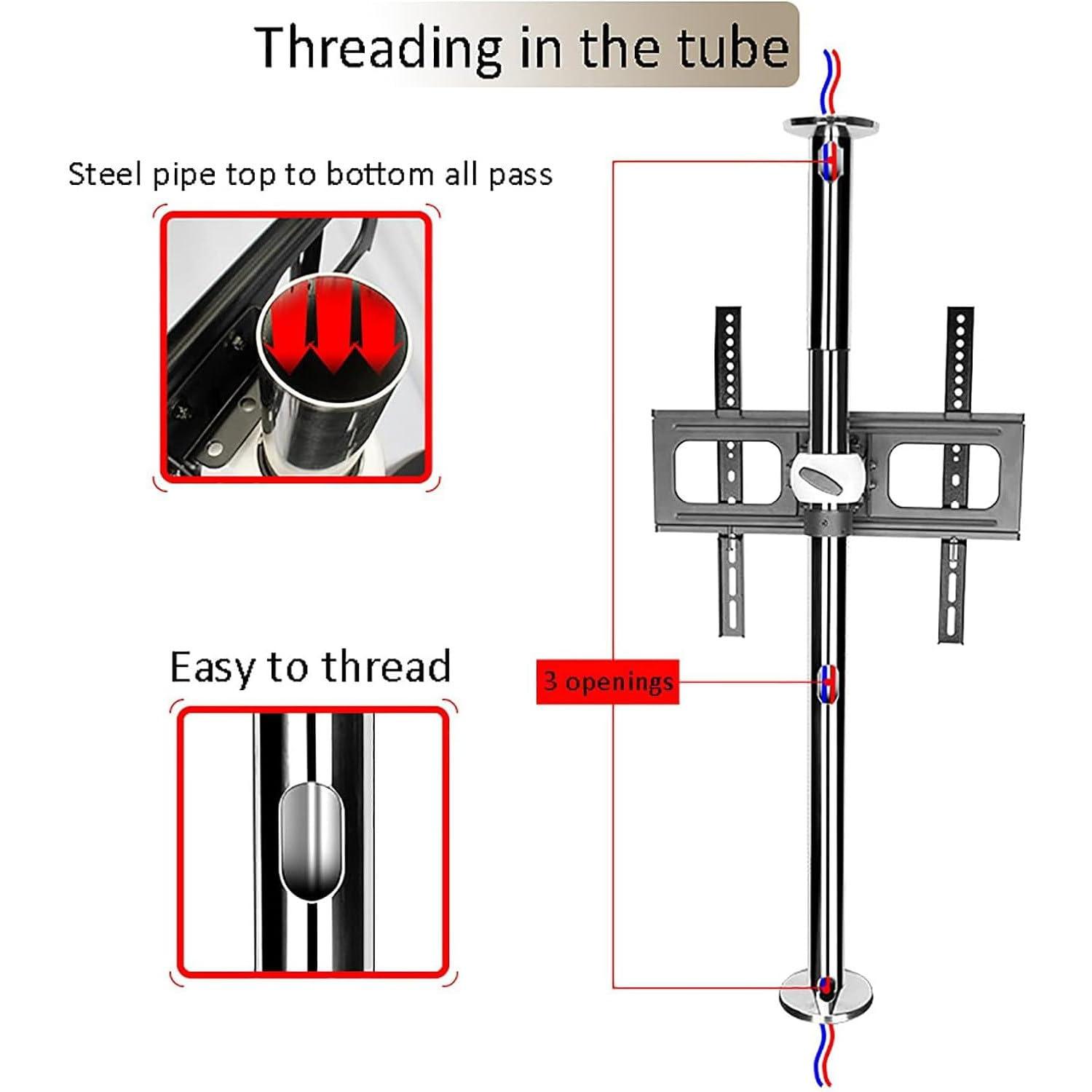 TAHALI TV Wall Mount 360 Rotation TV Bracket, 86-114cm Adjustable Height TV Stand, Suitable for 32-55 Inch LED Screens