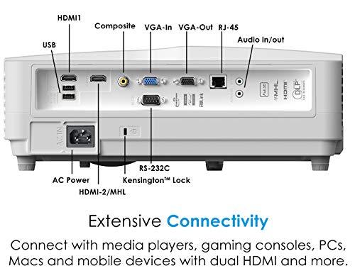 Optoma Optoma GT5600 Ultra Short Throw Gaming and Movie Projector, 3600 Lumens for Ambient Lighting, Easy Setup with Auto Keystone, 100-in Image from Only a Few Inches Away