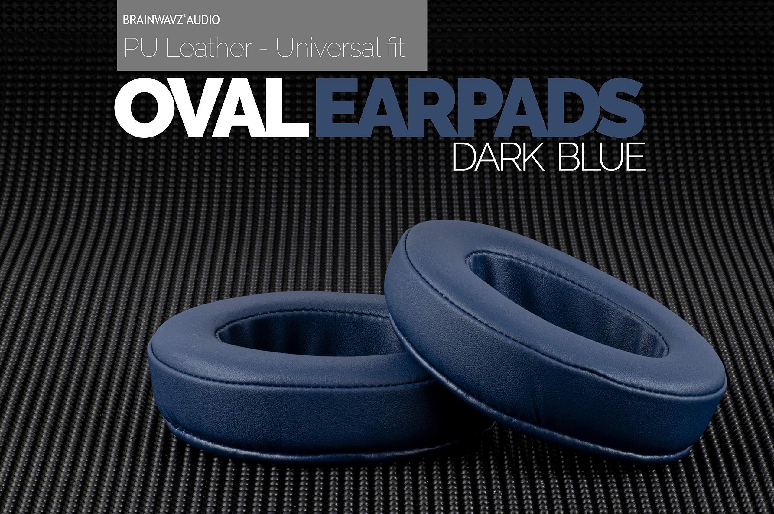 BRAINWAVZ Brainwavz Replacement Memory Foam Earpads for Large Over the Ear Headphones, Dark Blue