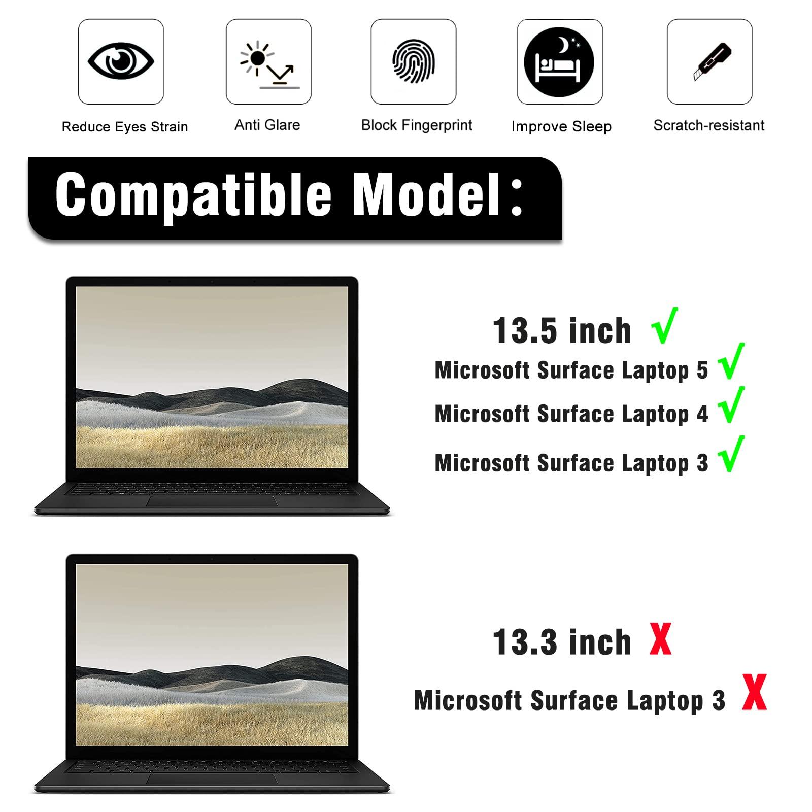 KEANBOLL KEANBOLL 3 Pack Anti Glare Screen Protector for 2024 Microsoft Surface Laptop 6 & Laptop 5 & Laptop 4 & Laptop 3 (13.5 Inch),Anti Fingerprint (Matte) Shield