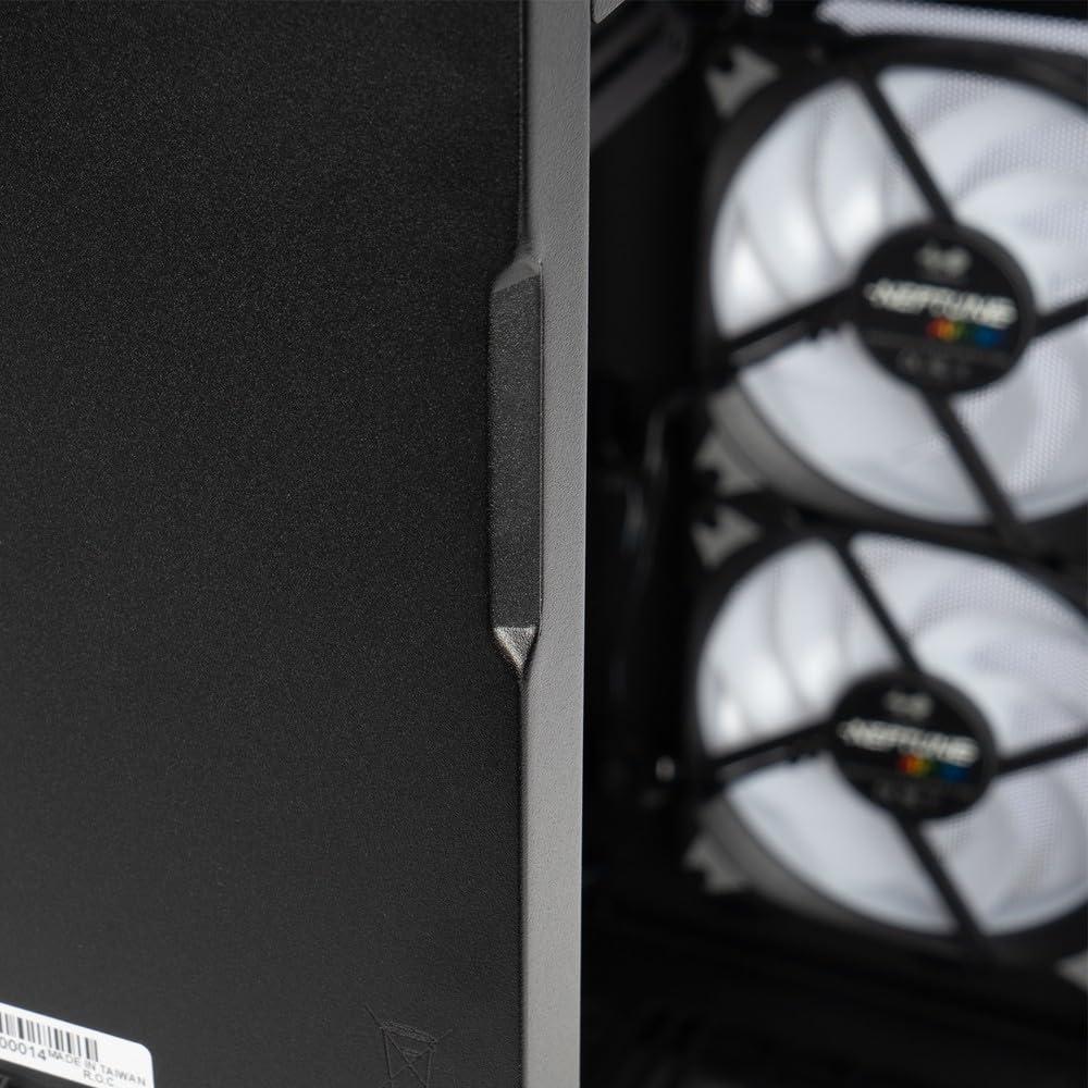 IN WIN InWin F5 Black E-ATX Full Tower Computer Case with Tempered Glass, Mesh Panels, Customizable Front Bezels, and Offers ATX Back Connect Motherboard Support