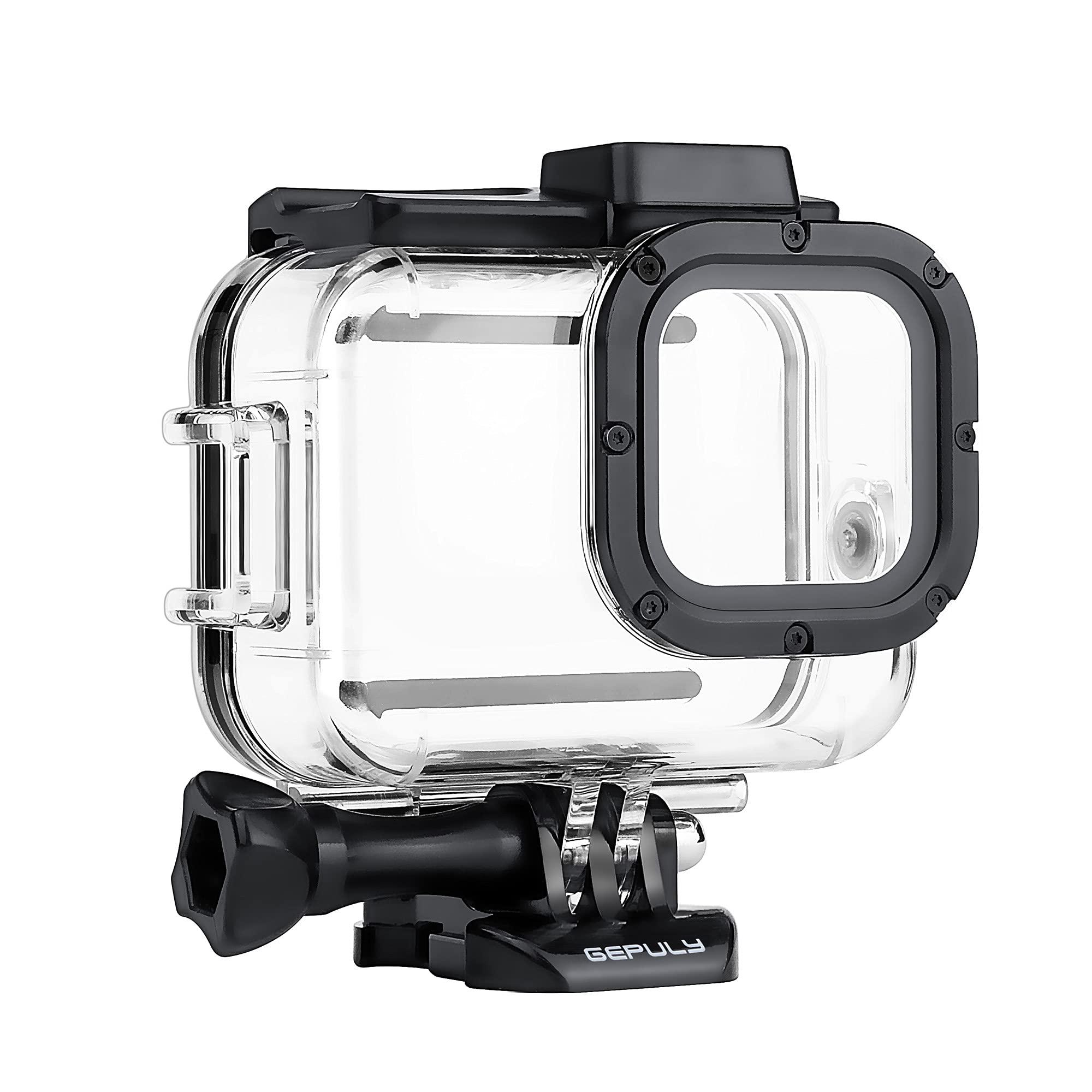 GEPULY GEPULY Waterproof Housing Case for GoPro Hero 9 10 11 12 13 Black, 60M Underwater Protective Dive Housing Shell with 2 Cold Shoe Adapters Brackets Accessories Go Pro Accessory