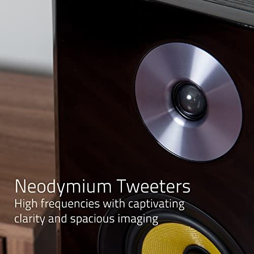 Fluance Fluance Signature HiFi 3-Way Floorstanding Tower Speakers with Dual 8" Woofers for 2-Channel Stereo Listening or Home Theater System - Black Ash/Pair (HFF)