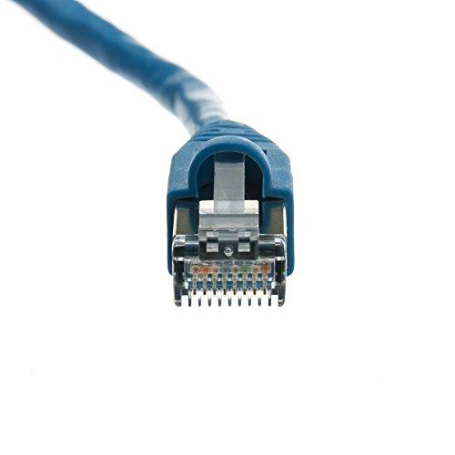 CableWholesale CableWholesale 100 Foot Blue Cat6a Ethernet Patch Cable, Snagless/Boot with RJ45 Connector, 500 MHz, 26 AWG, STP(Shielded Twisted Pair) Stranded Copper, Internet Patch Cable