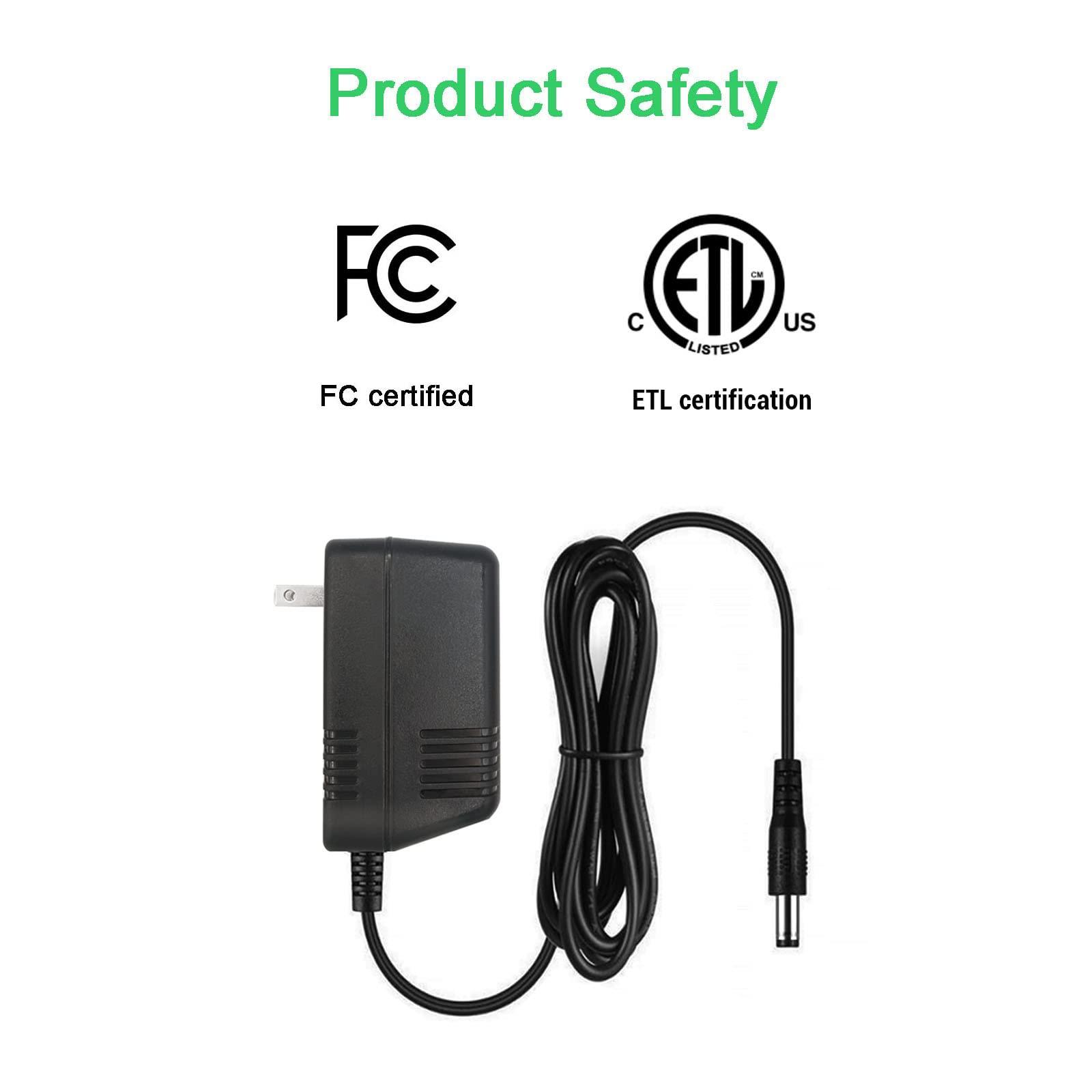 MyVolts MyVolts 9V Power Supply Adaptor Compatible with/Replacement for ISP Decimator Pro Rack G Effects Processor - US Plug