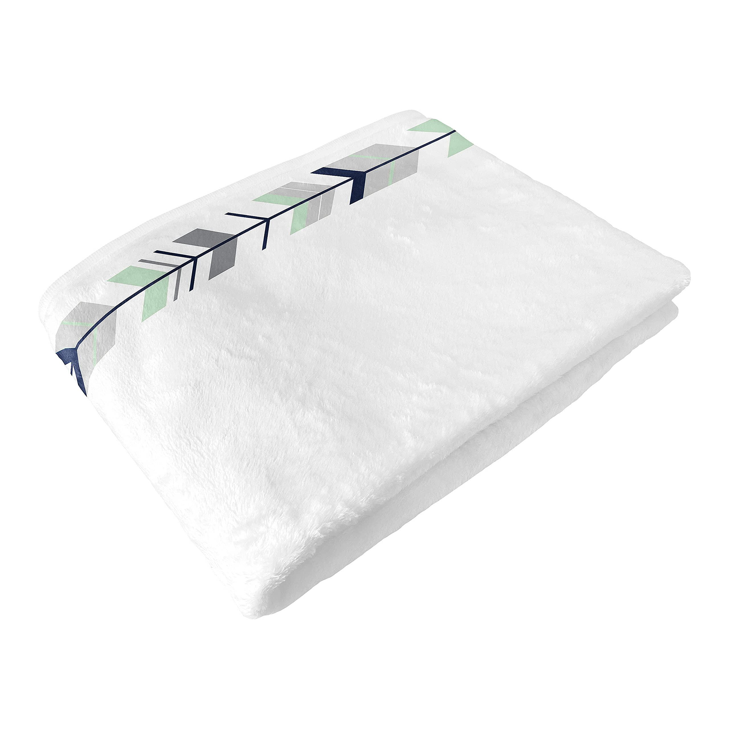 Sweet Jojo Designs Sweet Jojo Designs Woodland Arrow Boy or Girl Milestone Blanket Monthly Newborn First Year Growth Mat Baby Shower Memory Keepsake Gift Picture - Grey Navy Blue and Mint Green Gender Neutral