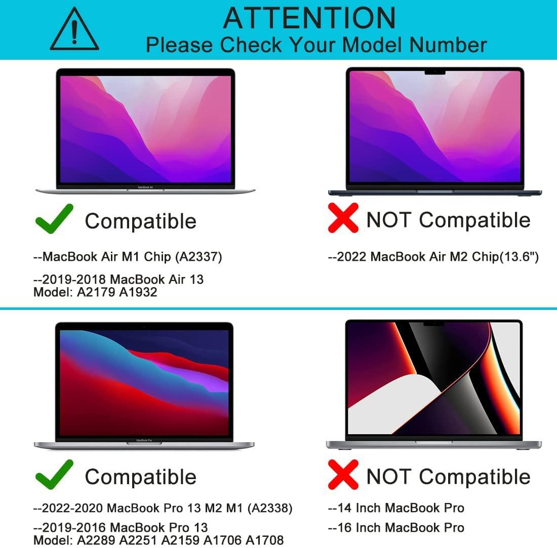 MUBUY-GOL Tempered Glass Screen Protector for MacBook Pro 13 Inch M2 M1 (2023-2016), MacBook Air 13 M1 (2021-2018), Mac Pro 13 MA2338 A2289 A2251 A2159 A1706 A1708, Mac Air 13 A2337 A2179 A1932, No Bubble