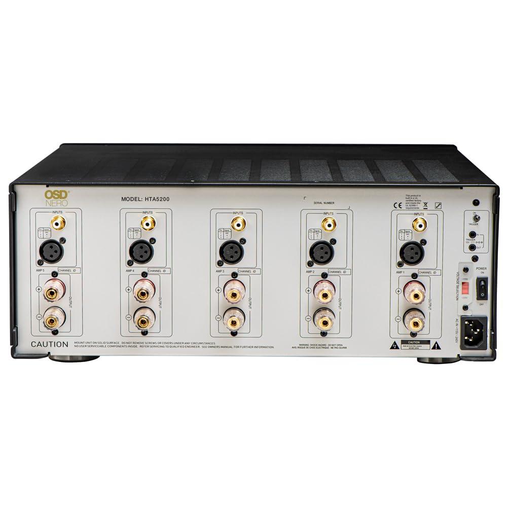 OSD Audio OSD Nero HTA5200 Multi Channel (5X) 210W/Ch Home Theater Amplifier