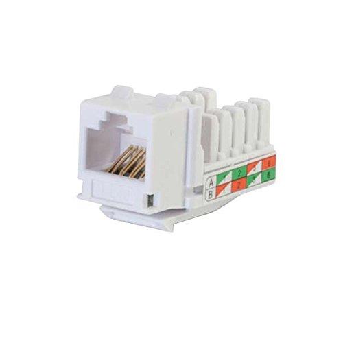 C2G C2G 29311 Cat6 RJ45 Unshielded Keystone Jack, White