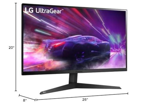 LG LG 27 inch Ultragear Gaming Monitor, FHD (1920 x 1080) Display, AMD FreeSync Premium, 165Hz, 1ms, Black Stabilizer, 3-Side Virtually Borderless Screen, with 5ave HDMI Cable