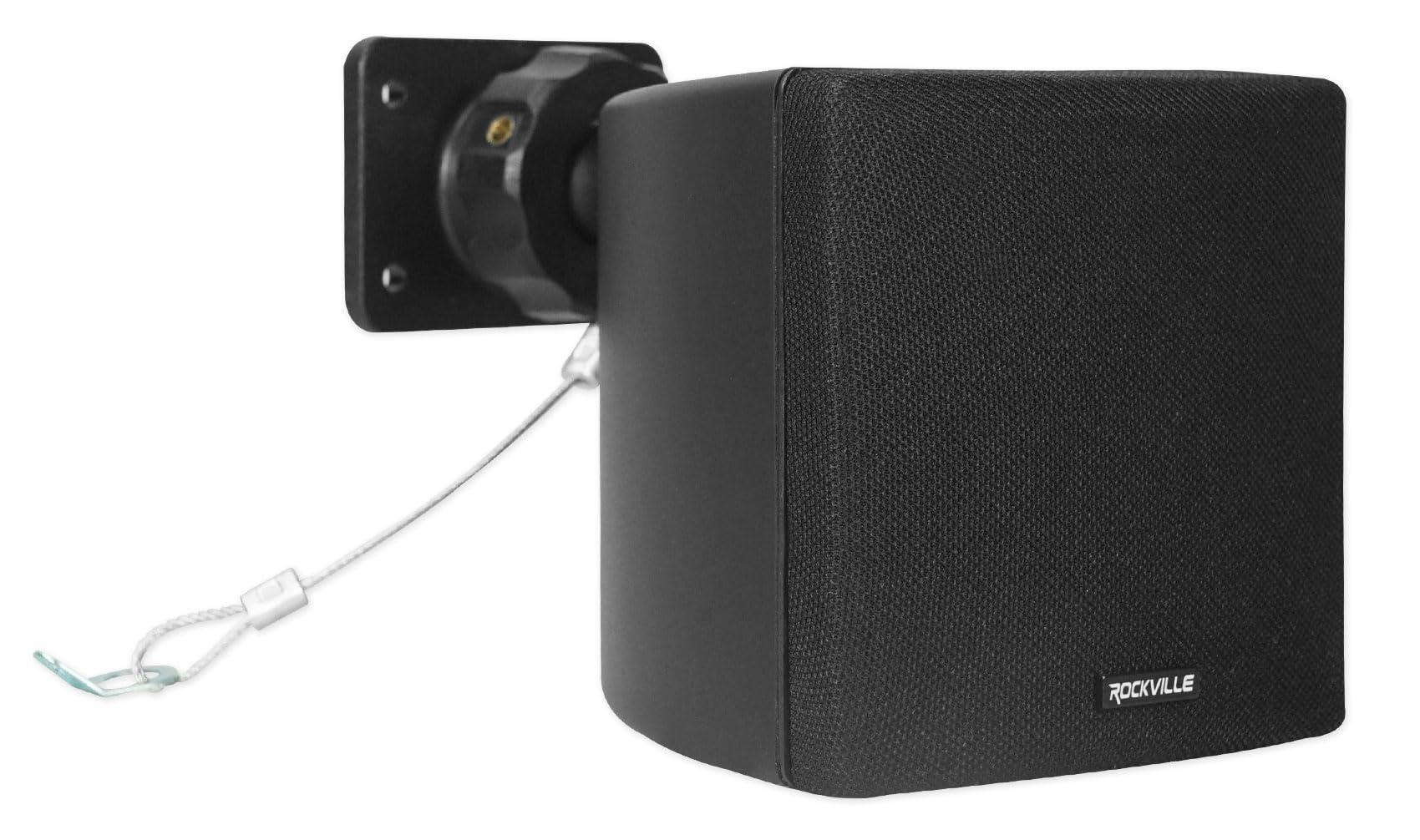 Rockville Rockville Commercial Restaurant Amp+(8) Black 3.5\" Cube Speakers+Wall Controller