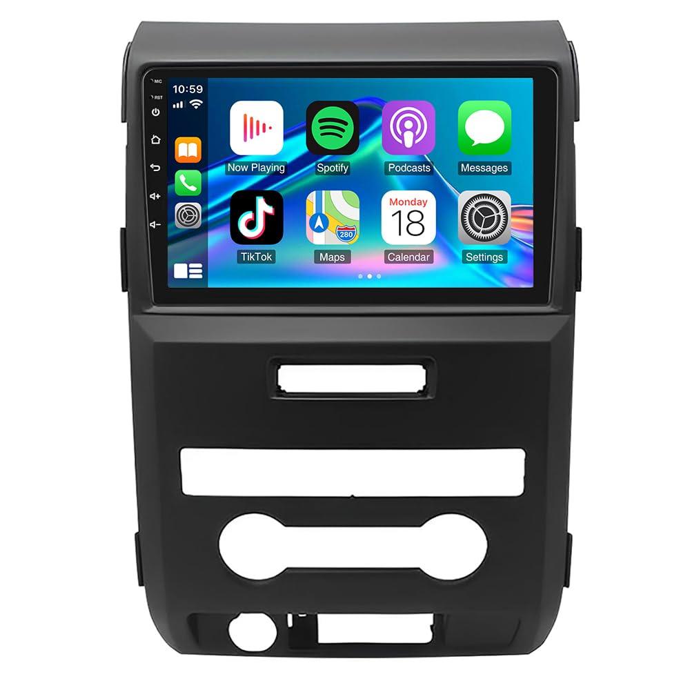 Hiolpen Hiolpen Double Din Car Stereo for Ford F150 2009-2014 9 Inch HD Touch Screen Android 13 Car Audio Multimedia Receiver with CarPlay Android Auto GPS Radio Navigation Bluetooth Camera - 2+32G