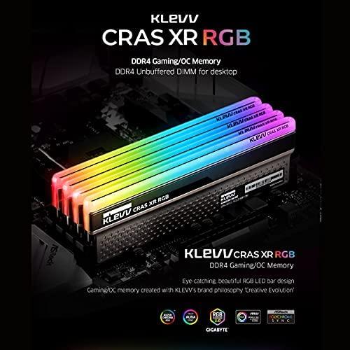 KLEVV KLEVV CRAS XR RGB DDR4 16GB (2x8GB) 3600MHz CL18 1.35V Gaming Desktop Ram Memory SK Hynix Chip XMP 2.0 Ready (KD48GU880-36A180Z)