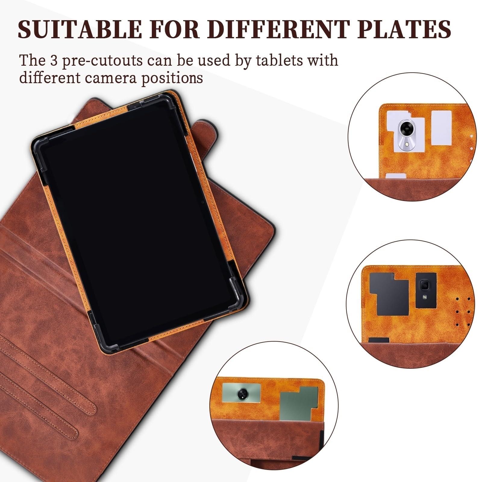 jioeuinly Case Compatible for Zte Zpad 8 K83v 8-Inch Tablet Case 360 Degree Rotation Multi-Viewing Angels PU Leather Stand Folio Cover Camera can be Used Brown