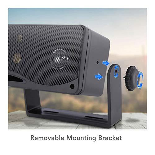 Pyle Pyle PLMR24B 3.5 Inch 3 Way Weatherproof Marine Audio Speakers, Black (3 Pair)