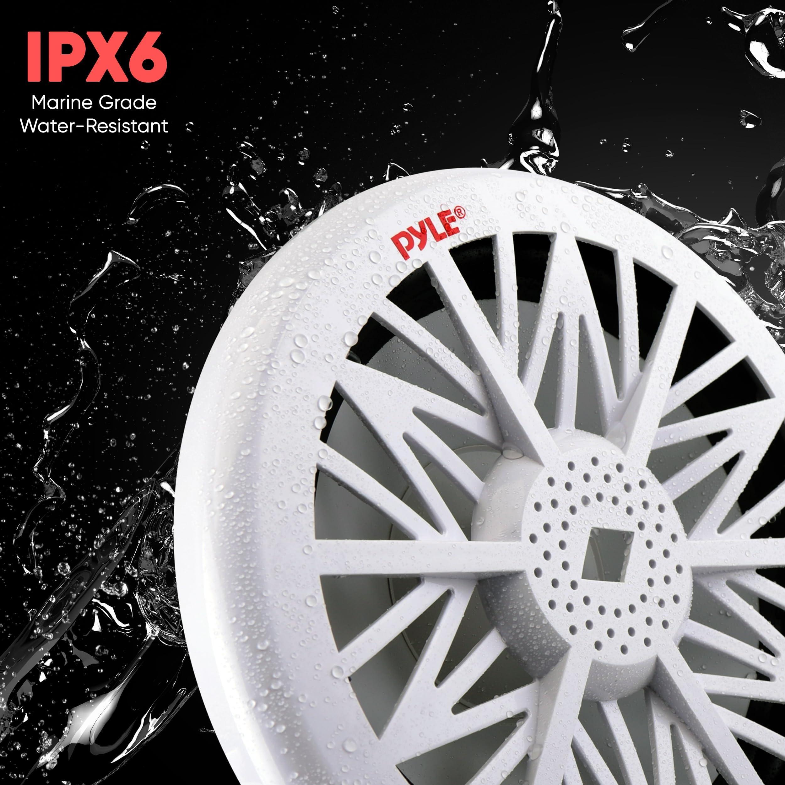 Pyle Pyle 10-Inch Outdoor Marine Audio Subwoofer - 500 Watt Single White Waterproof Bass Loud Speaker For Marine Stereo Sound System, Under Helm or Box Case Mount in Small Boat, Water Vehicle - PLMRW10