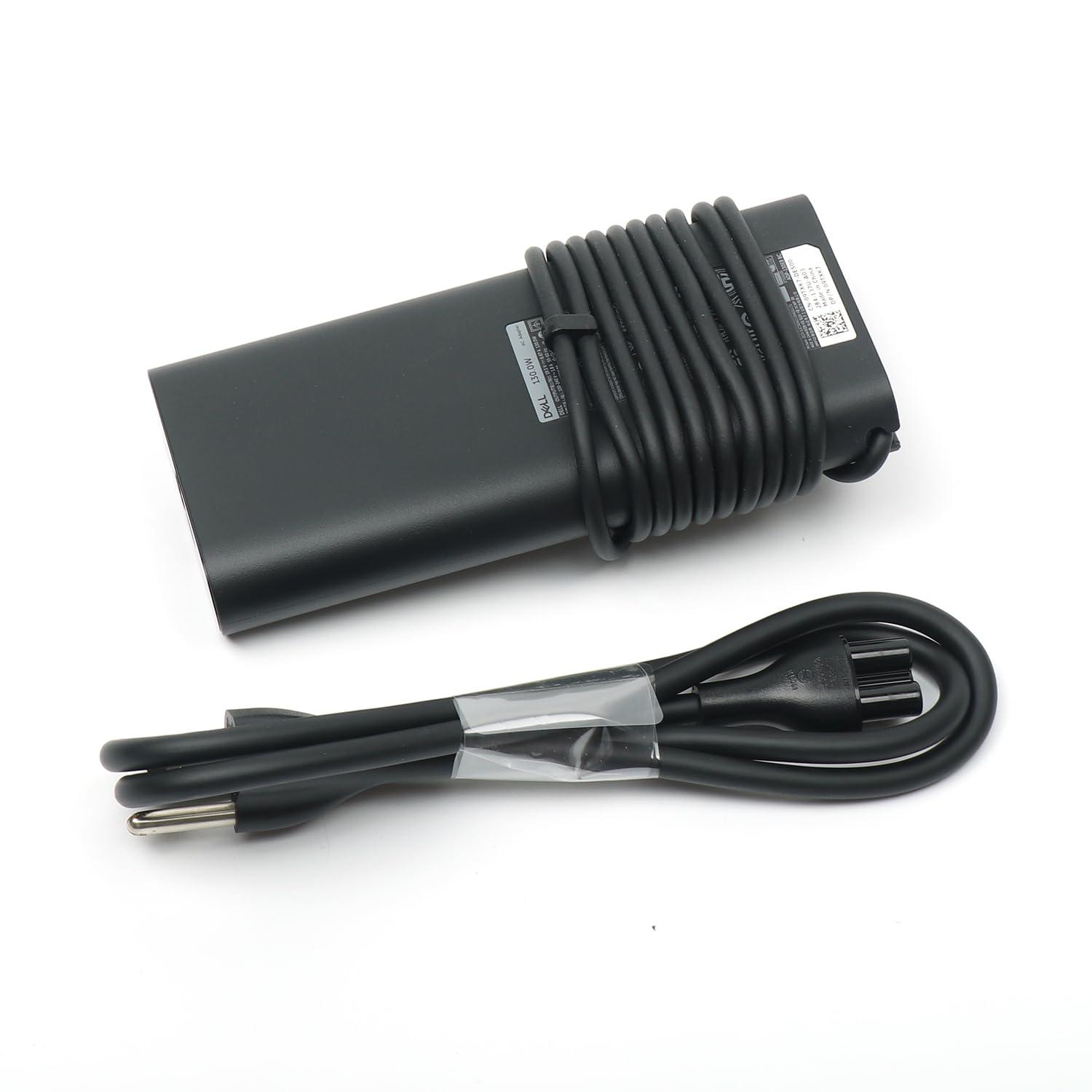 Dell Dell Laptop Charger 130W 4.5mm tip AC Adapter,Precision 3520 5540 M5520 5530 7530,XPS 15 9560 7590 AC Charger, Black, DA130PM130