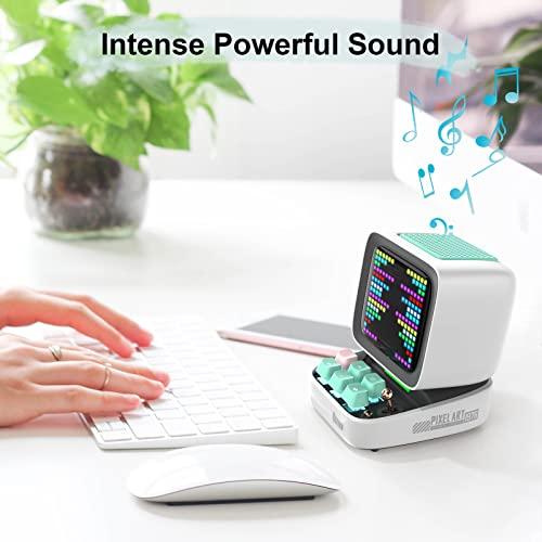 Divoom Divoom Ditoo Pixel Art Gaming Portable Bluetooth Speaker with App Controlled 16X16 LED Front Panel, Also a Smart Alarm (White)