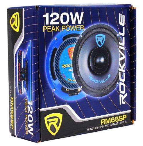 Rockville Rockville (4) RM68SP CEA Compliant 6.5 480W Mid-Range Car Speakers 8 Ohm