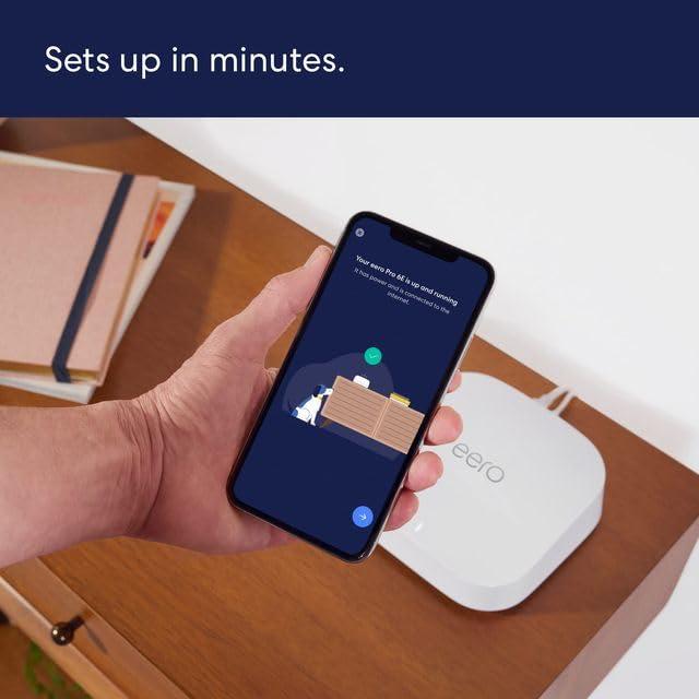 eero Amazon eero Pro 6E mesh wifi system - Supports internet plans up to 2.5 Gbps, Coverage up to 8,000 sq. ft., Connect 100+ devices, 4-pack