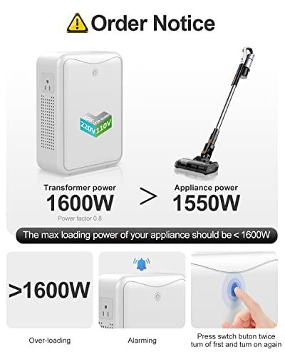 ZHENGXI Step Down Transformer 220v to 110v Voltage Converter 2000w, No Noise, Suit for Juicer, Chocolate Machine and Other AppliancesUsing US and Japan Appliance in Asia or Europe