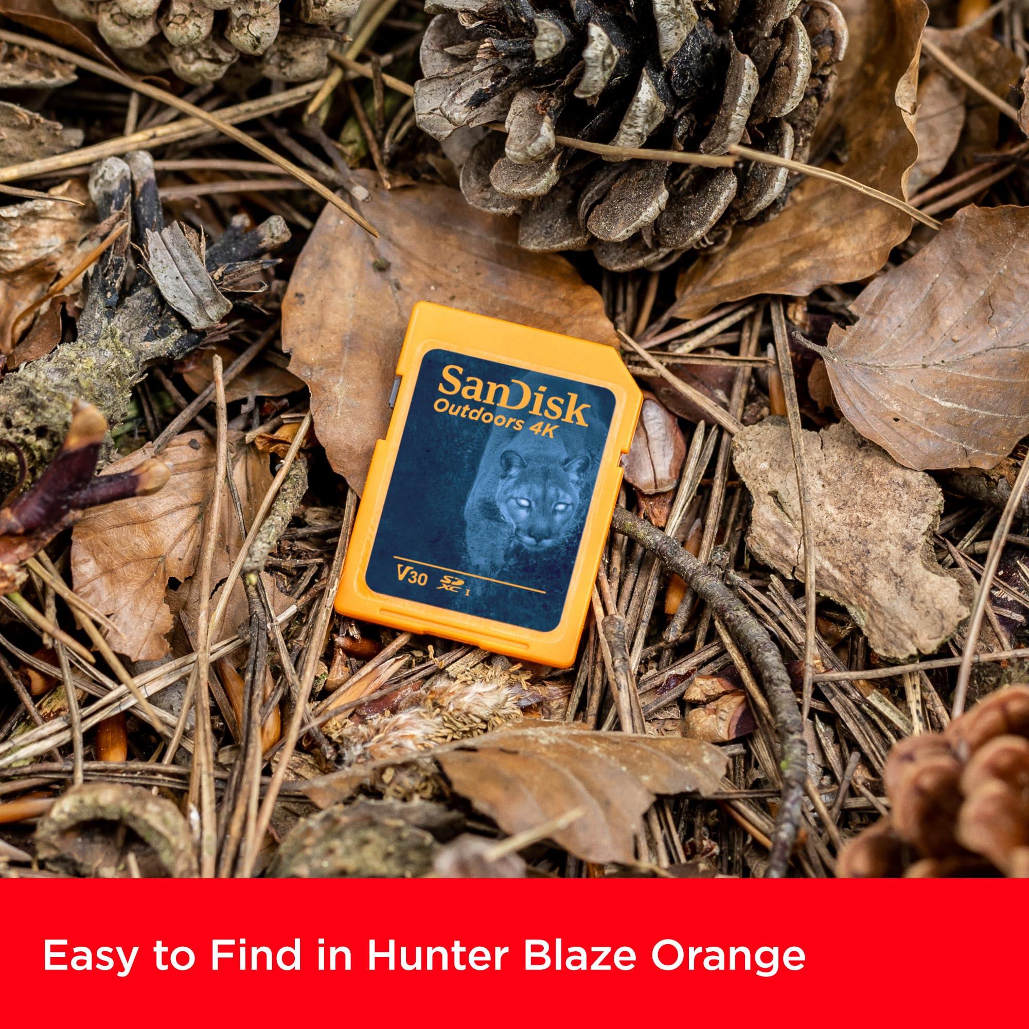 SanDisk SanDisk 128GB 2-Pack Outdoors 4K SDXC UHS-I Memory Card (2x128GB) - Up to 180MB/s, C10, U3, V30, Trail Camera SD Card - SDSDXWA-128G-GN6V2