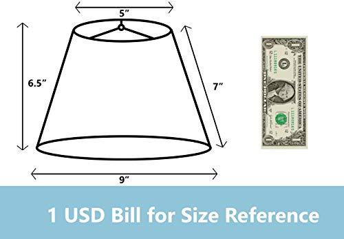 Urbanest Urbanest Mushroom Pleated Softback Lamp Shade, Faux Silk, 5-inch by 9-inch by 7-inch, Black, Spider Fitter