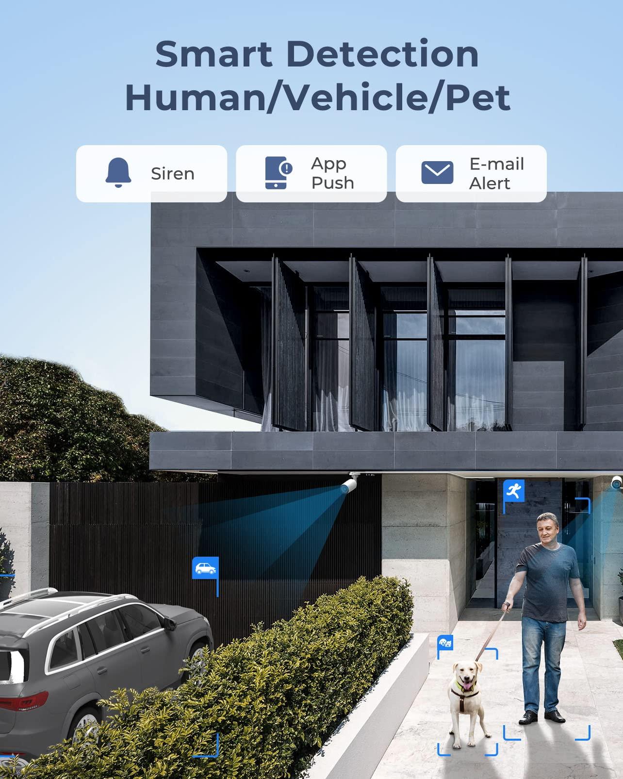 REOLINK REOLINK 12MP PoE Security Camera System, 12pcs 12MP IP Security Cameras H.265 Wired, Two-Way Talk, Color Night Vision, Person Vehicle Pet Detection, 16CH NVR 4TB HDD, RLK16-1200B8-A Bundle