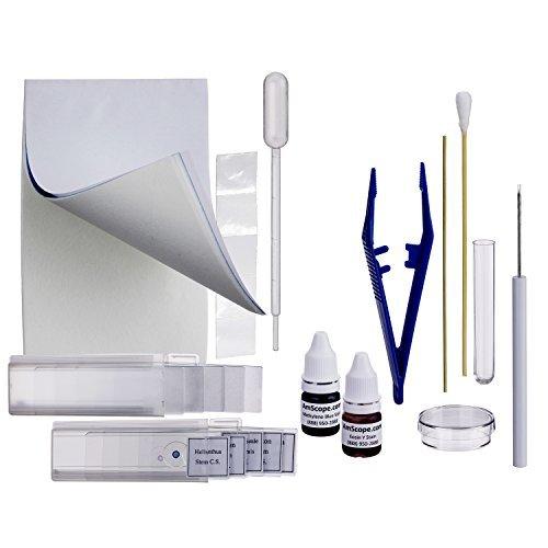 AmScope AmScope M158C-SP14-WM-E 40X-1000X Biology Science Metal Glass Student Microscope with USB Digital Camera, Slide Preparation Kit and Book