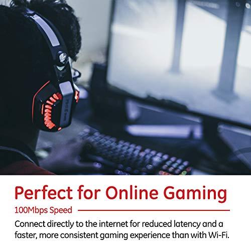 GE home electrical GE Cat5E Ethernet Cable, 12ft Ethernet Cable, Up to 100Mbps, Rated 100 Mhz, UTP, for High Speed Internet Devices, Streaming Devices, Routers, RJ45 Connectors, for Home or Office, Black, 33591