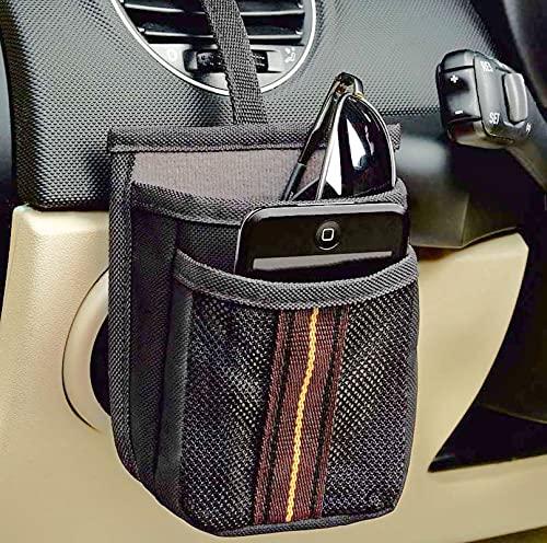 High Road High Road Air Vent Mount Car Cell Phone Holder with Soft Lined Back Pocket and Front Mesh Storage Pocket