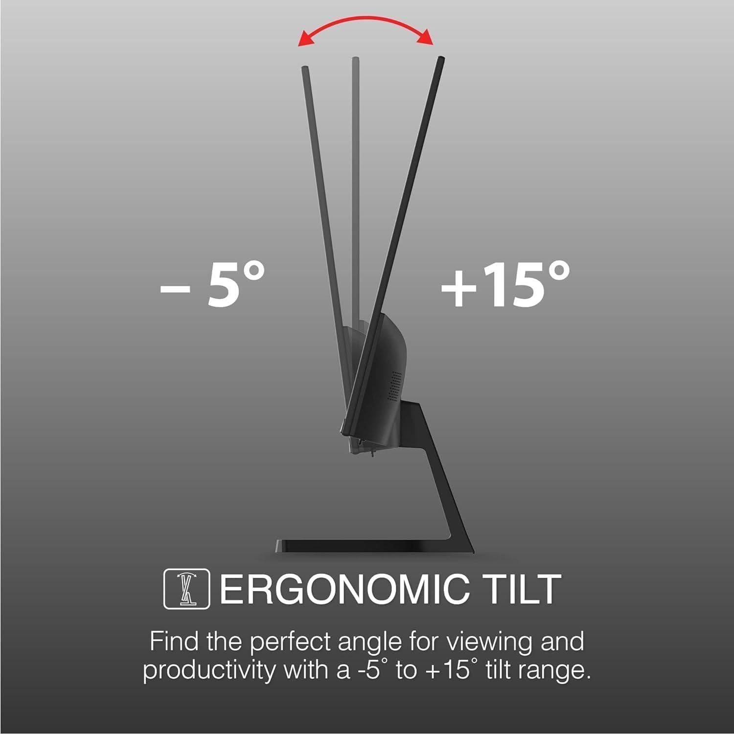 Packard Bell Packard Bell AirFrame 24 \" FHD Monitor, 1920x1080, Ultrawide, VESA Mount Compatible, Tilt Adjustment, HDMI/VGA, Slim Bezel, for Home, Office, and Light Gaming