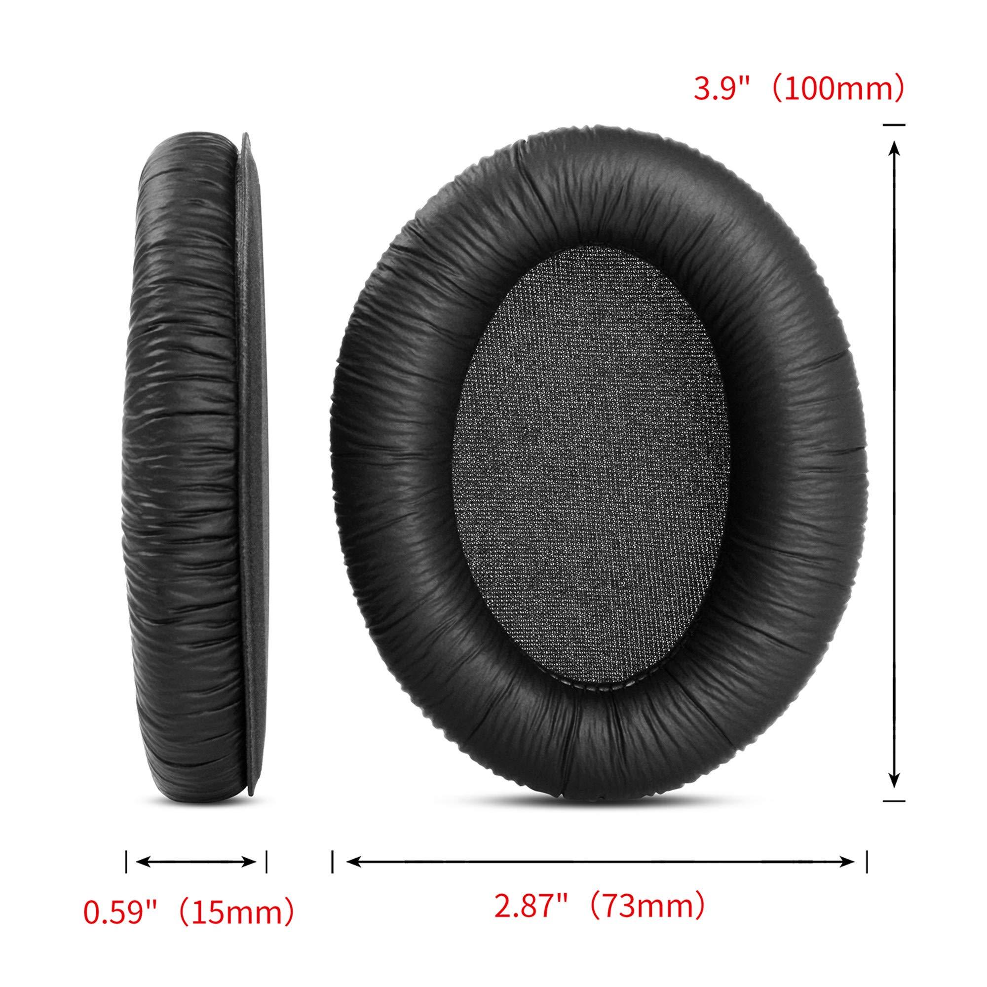 YDYBZB YDYBZB HD206 Ear Pads Ear Cushions Earpads Pillow Replacement Compatible with Sennheiser HD206 HD 206 HD201 HD 201 Headphones Wrinkled Leather Black