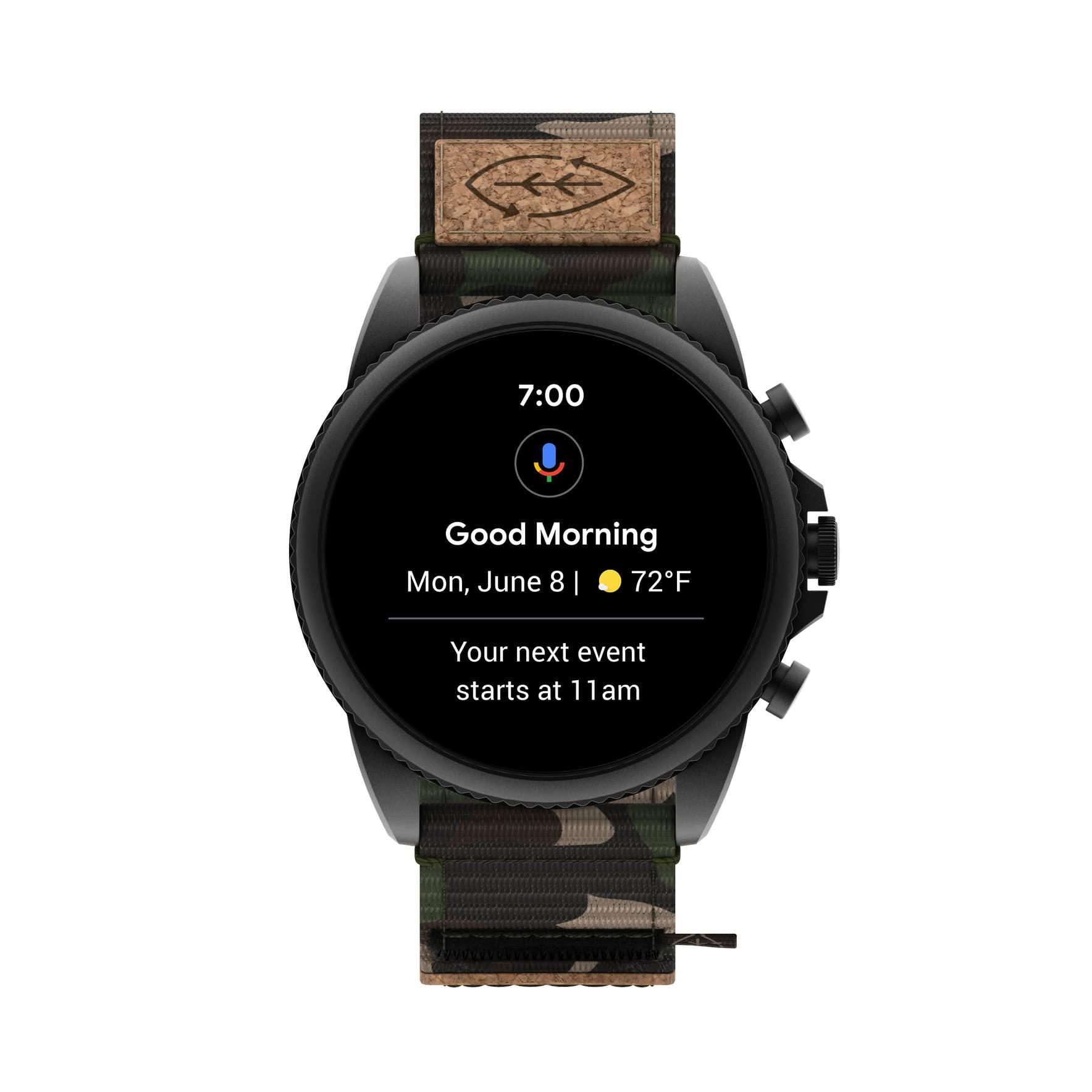 Certified Brands Fossil Gen 6 Men's 44mm Touchscreen GPS and Activity Smartwatch with Signature Series Charger Bundle