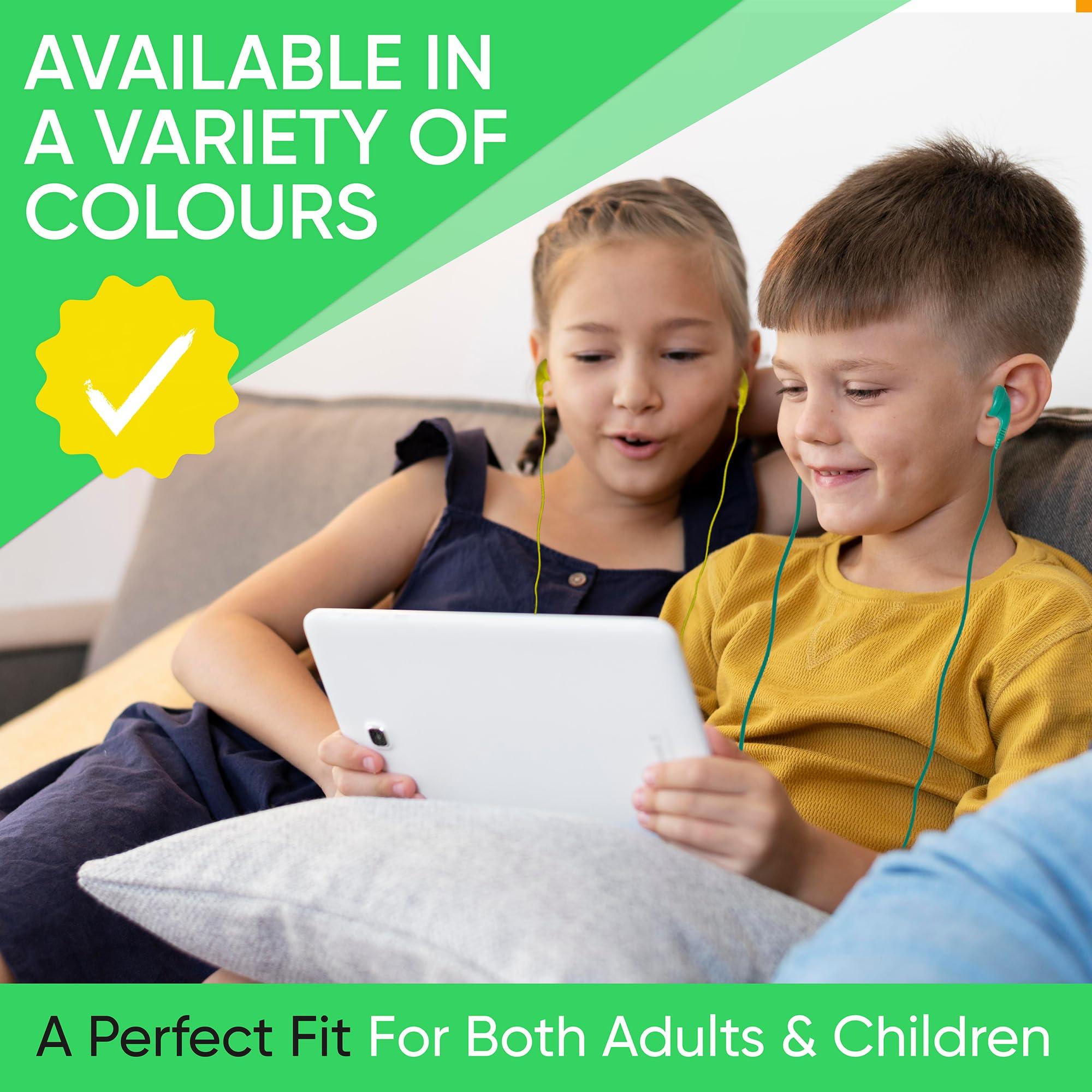 Redskypower 100 Pack Bulk Headphones, Wired Earphones for Kids, Teens, Adults, Affordable In-Ear with 3.5mm Plug, Perfect for Schools, Classrooms, Libraries, Museums, Multipack for Wholesale, Multi Color