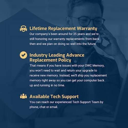 OWC OWC 64GB (4x16GB) DDR4 3200MHz PC4-25600 CL22 1RX8 ECC Unbuffered UDIMM 1.2V 288-pin Workstation Server Memory RAM