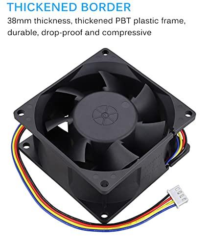 GDSTIME GDSTIME 80mm x 38mm 8038 PWM High Speed Dual Ball Bearing DC 12V 80mm Cooling Fan
