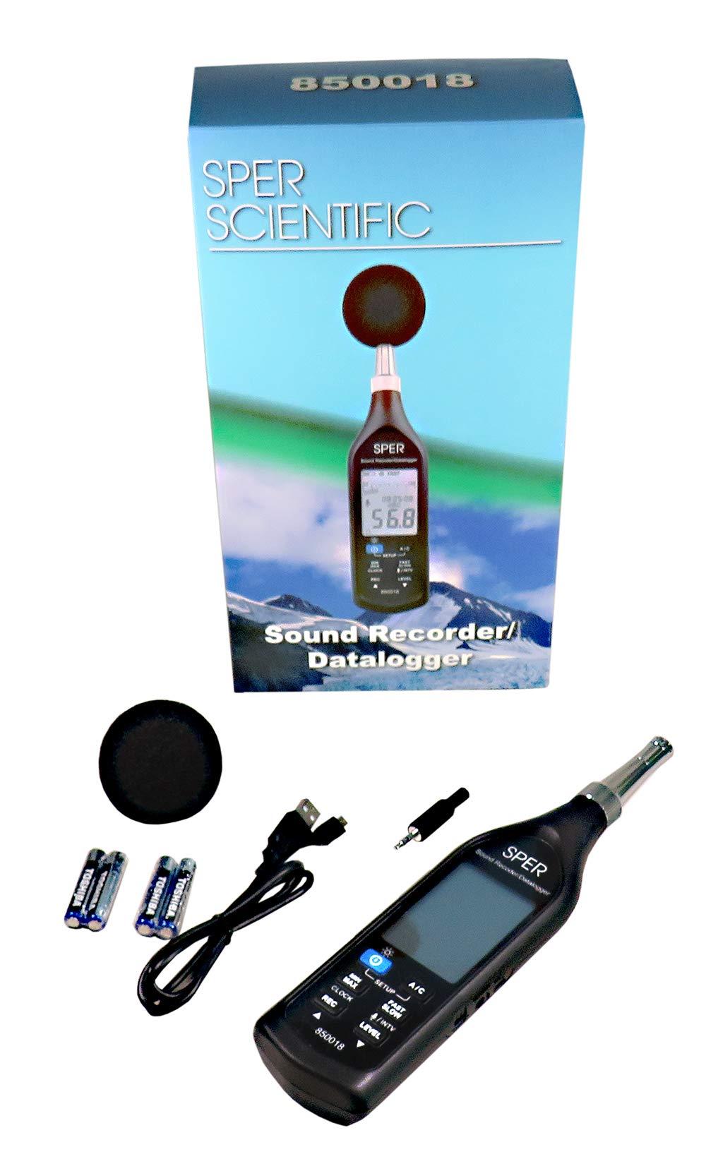 Sper Scientific Sper Scientific Sound Recorder Datalogger 850018 - Professional Sound Level Meter with Live Audio Recording & Decibel Tracking for Industrial Environmental & Occupational Sound Monitoring