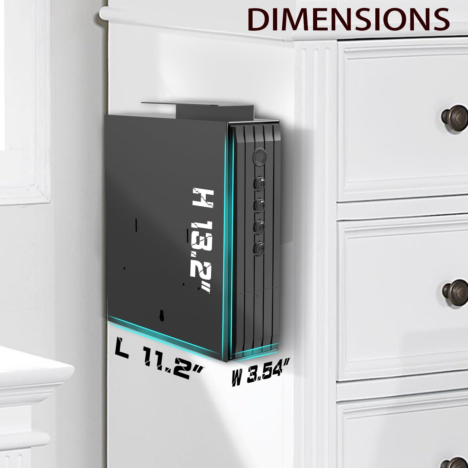 SOULYI SOULYI Biometric Slider Handgun Safe, Quick Access Pistol Safe for Nightstand, Bedside, Desk, Vehicle with Fingerprint, PIN Code, Key Lock, LED Light, and Silent Mode