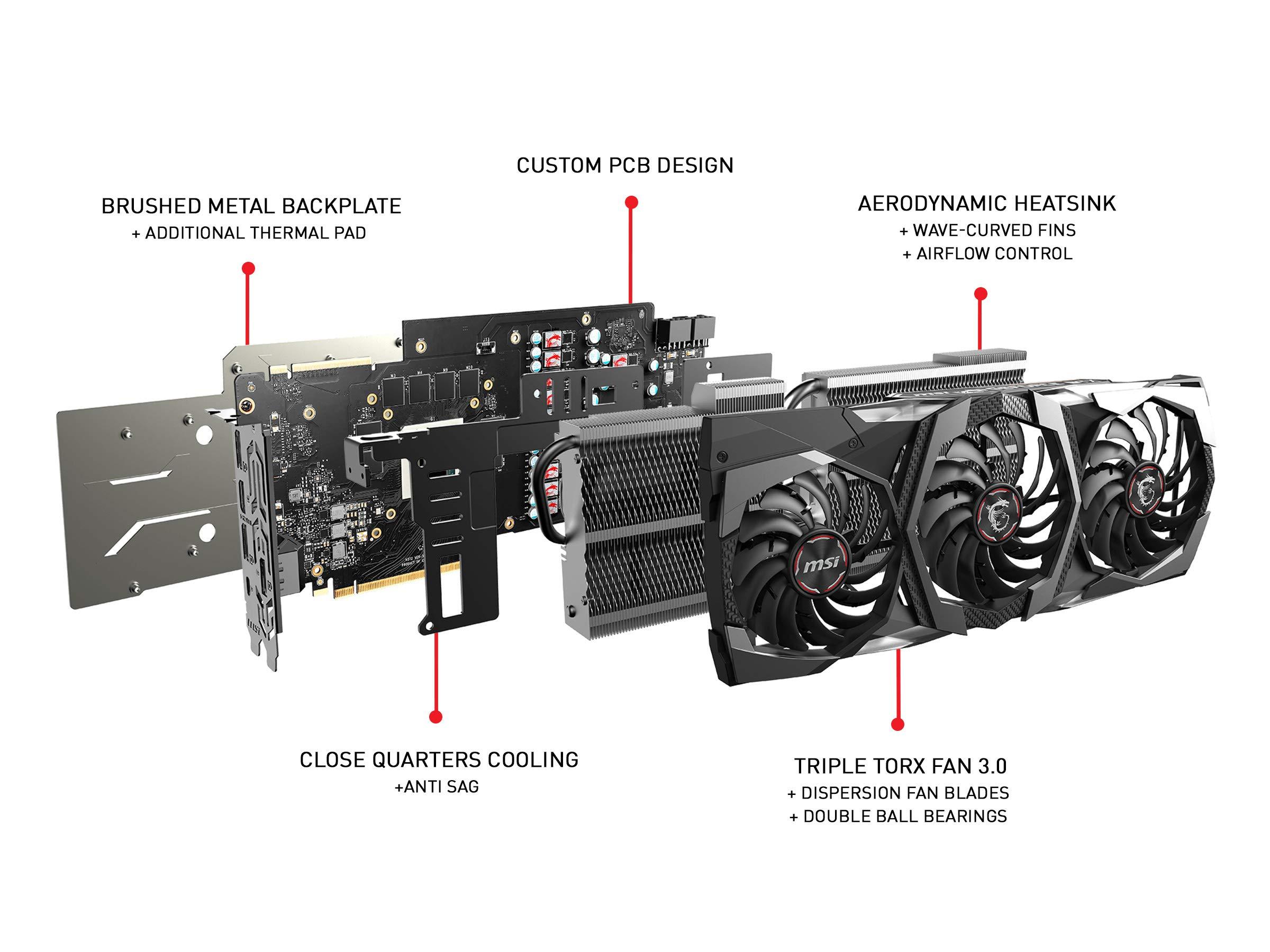 MSI MSI Gaming GeForce RTX 2080 8GB GDRR6 256-bit VR Ready Graphics Card (RTX 2080 GAMING X TRIO)