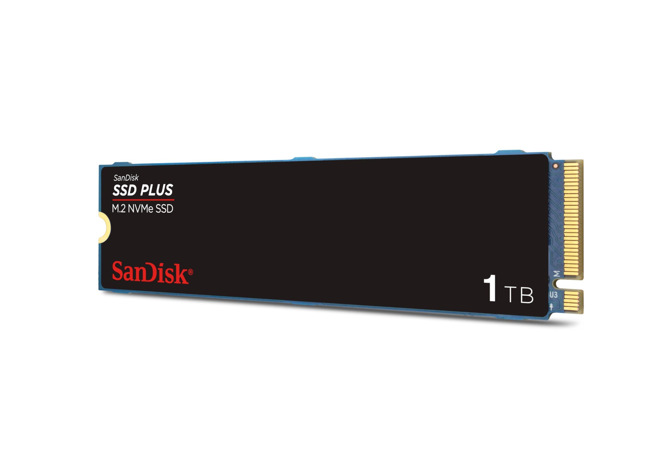 SanDisk SanDisk 1TB SSD Plus M.2 NVMe SSD - PCIE Gen 3.0, Up to 3,200 MB/s - Internal Solid State Drive - SDSSDA3N-1T00-G26