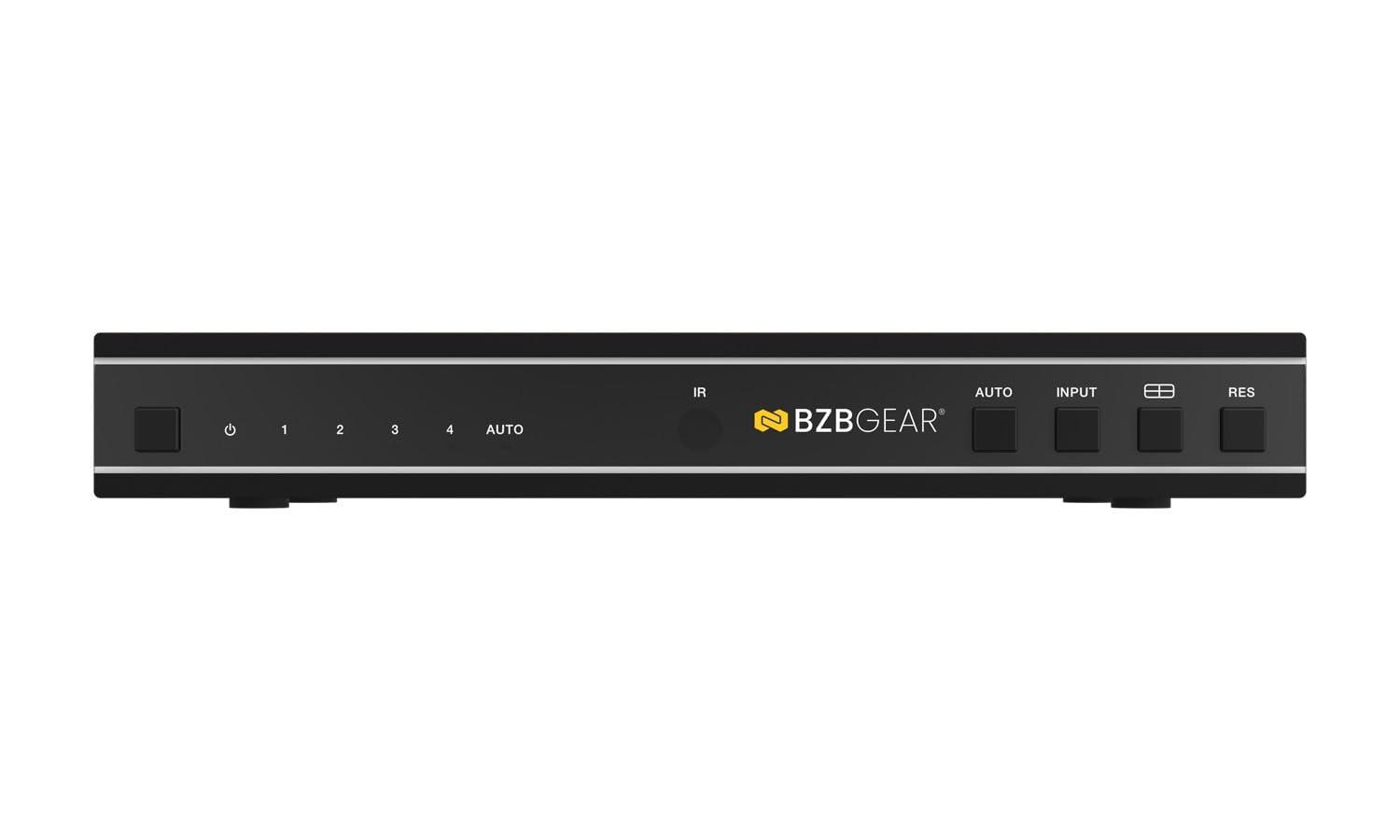 BZB GEAR 4x1 4K UHD HDMI Seamless Switcher Quad MultiViewer with Audio De-embedder