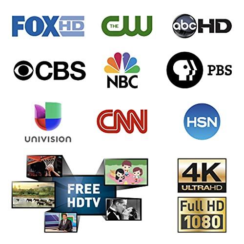 Barkan Barkan TV Wall Mount with Integrated HDTV Indoor Antenna Holds up to 110 lbs Auto Lock Patented Max Range 35 Mile Fits LED OLED LCD TVA31 Black 19 - 65 Tilt Antenna TV Mount