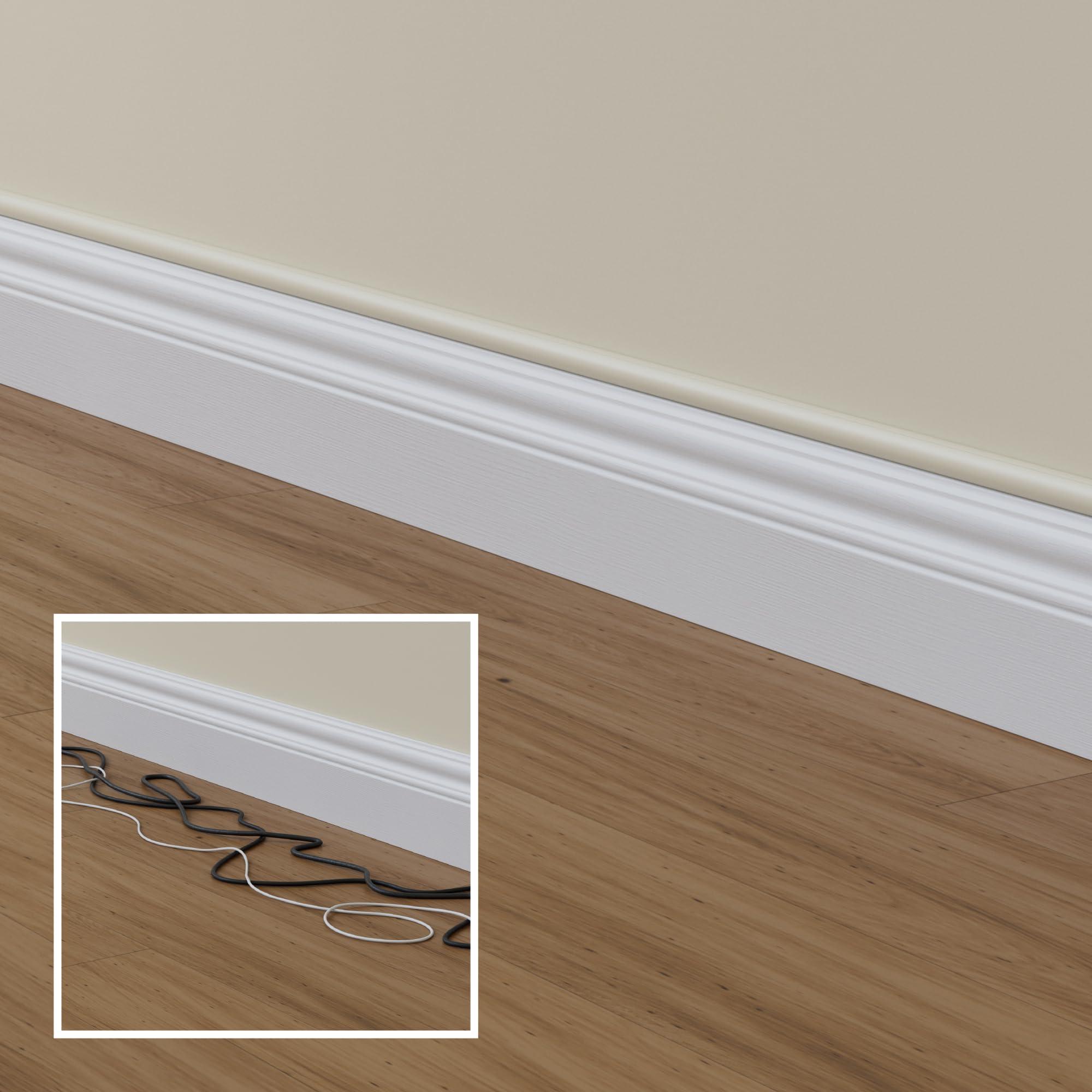 D-Line D-Line 157in Cord Hider Kit, Patented Cable Cover, Hide Wires on Wall, Channel for TV Mount Cords, Raceway Wire Hiders, Paintable, Adhesive, Half Round, 10x 0.78in W x 0.39in H x 15.7in L, Beige