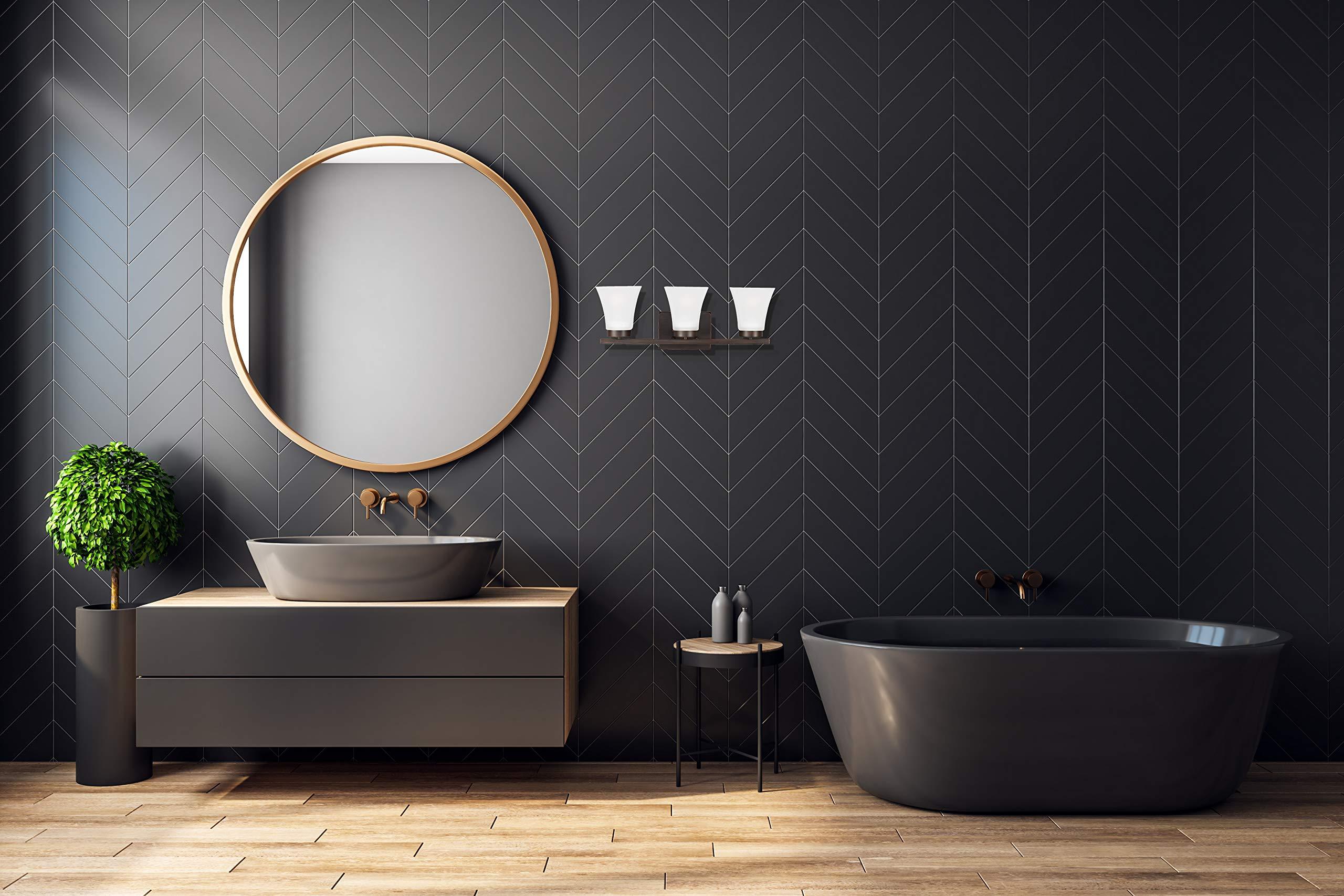 Sea Gull Lighting Generation Lighting 4411603EN3-710 Bayfield Three - Light Wall/Bath Vanity Style Fixture, Bronze