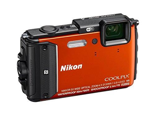 Nikon Nikon Coolpix AW130 16MP Waterproof Shockproof Digital Camera (Orange) (Renewed)