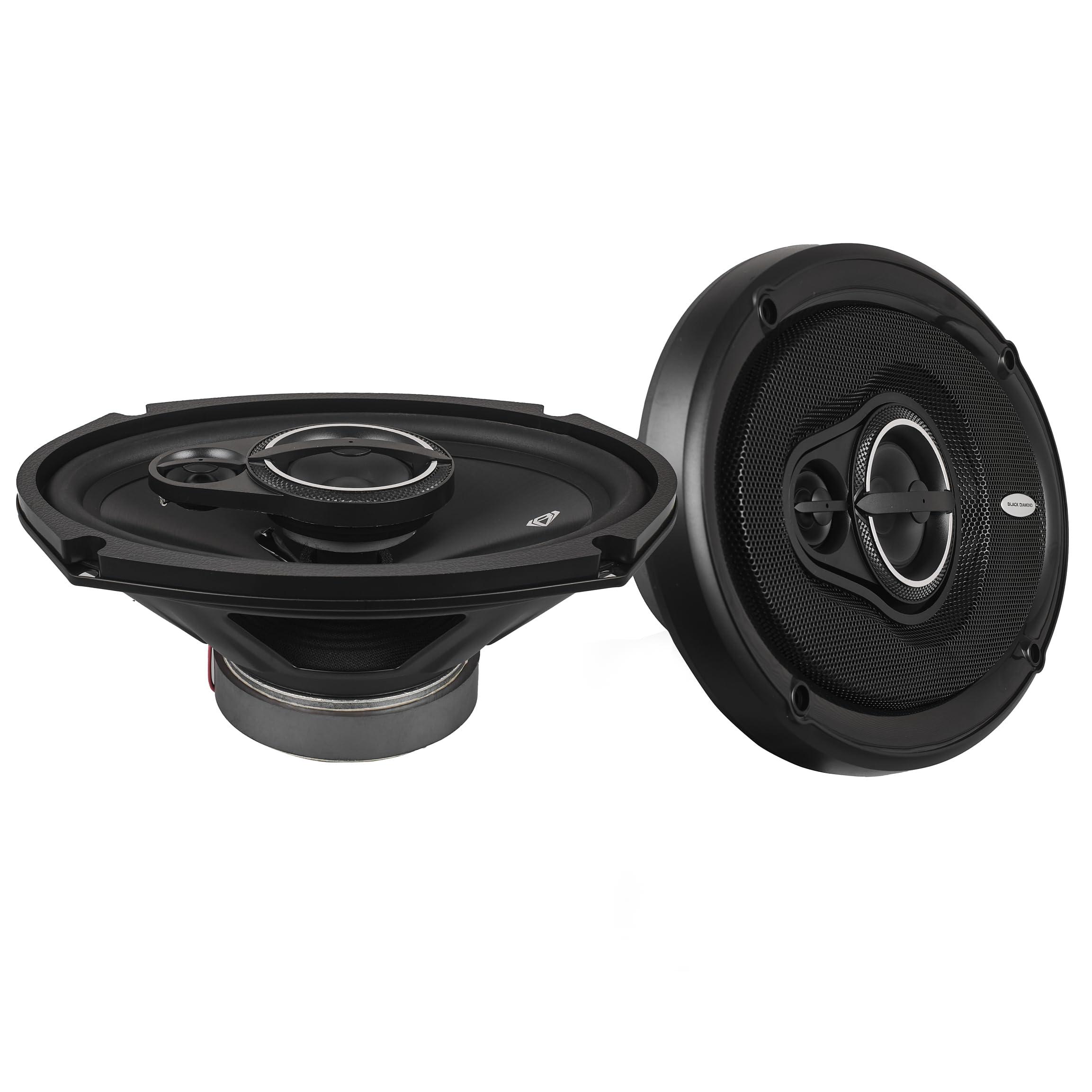 BLACK DIAMOND BLACK DIAMOND DIA-69.3 6 x 9 Coaxial Car Speakers 3 -Way 270 Watts 4-Ohm Car Audio Stereo System 6x9 Speakers - Removable Grill Included (Sold in Pairs)